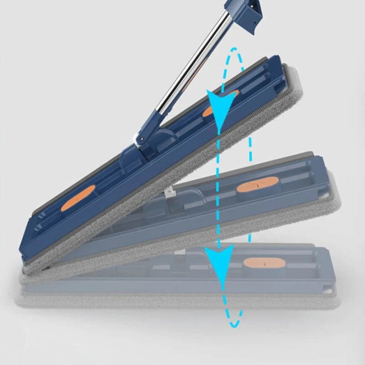 Hands-Free 360° Swivel Smart Mop with Microfiber Pads