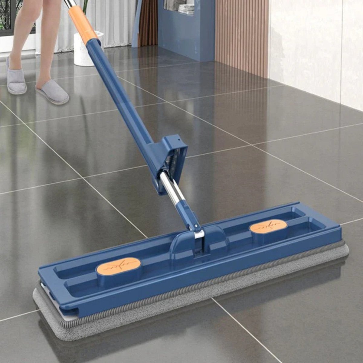 Hands-Free 360° Swivel Smart Mop with Microfiber Pads