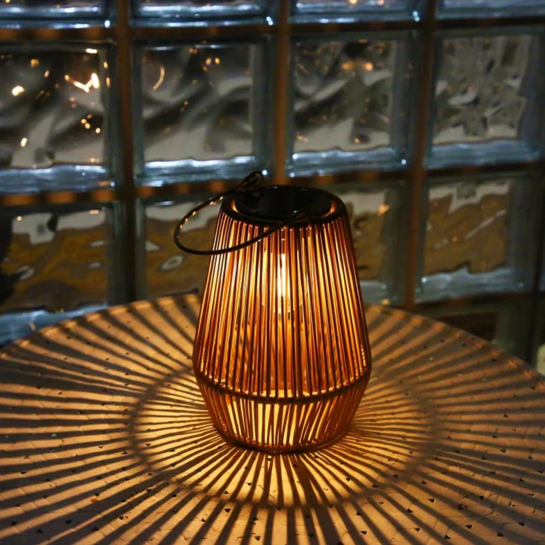 Handwoven Waterproof Solar LED Garden Lantern