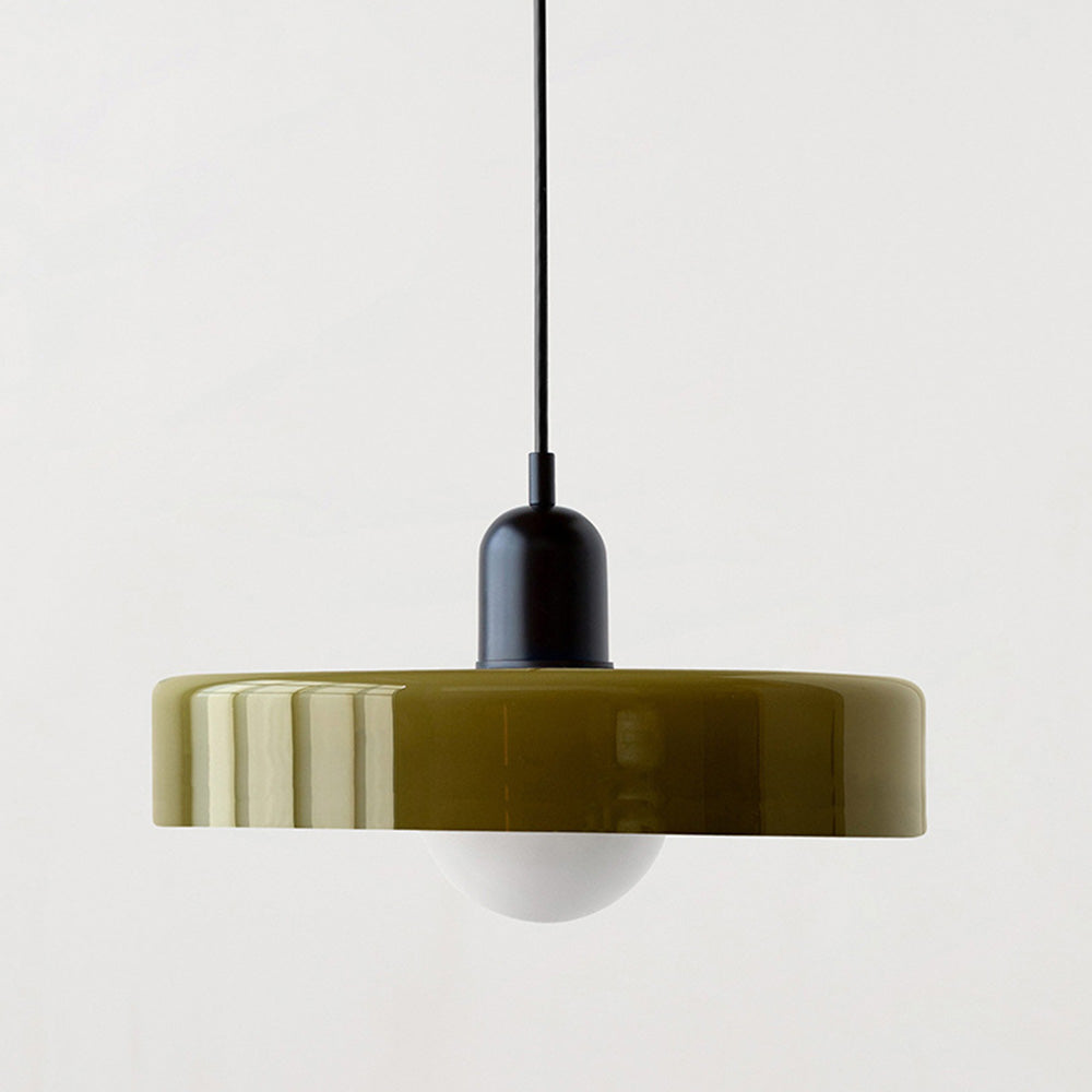 Colored Glass Pendant Lamp with Modern Stained Glass Design