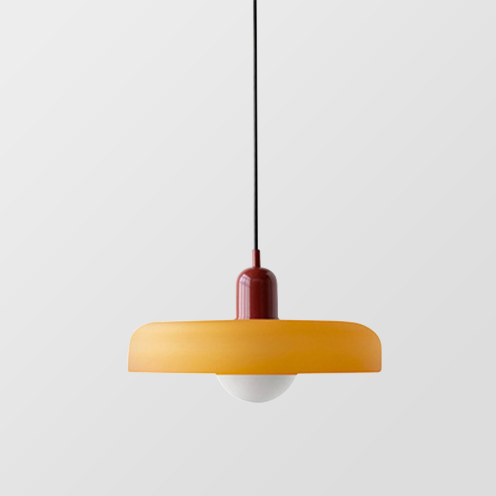 Colored Glass Pendant Lamp with Modern Stained Glass Design