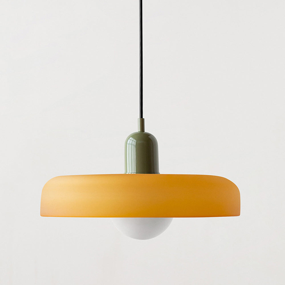 Colored Glass Pendant Lamp with Modern Stained Glass Design