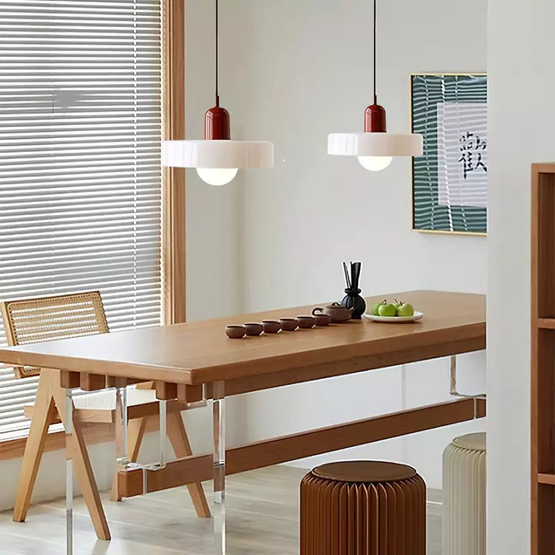 Colored Glass Pendant Lamp with Modern Stained Glass Design