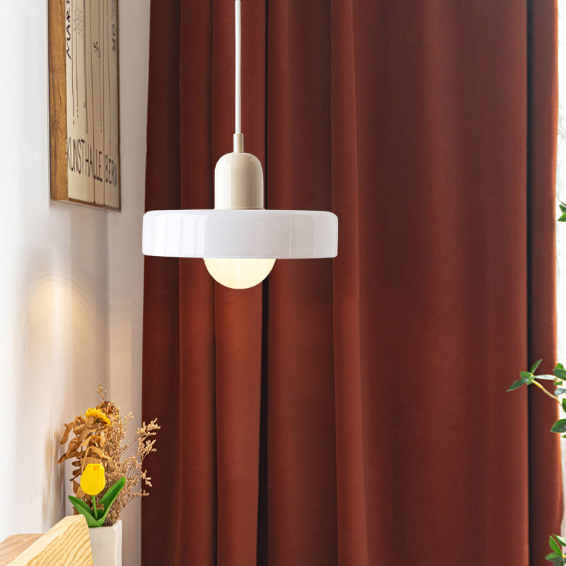 Colored Glass Pendant Lamp with Modern Stained Glass Design