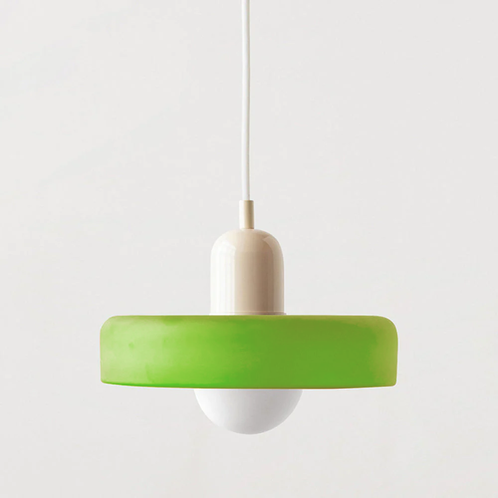 Colored Glass Pendant Lamp with Modern Stained Glass Design