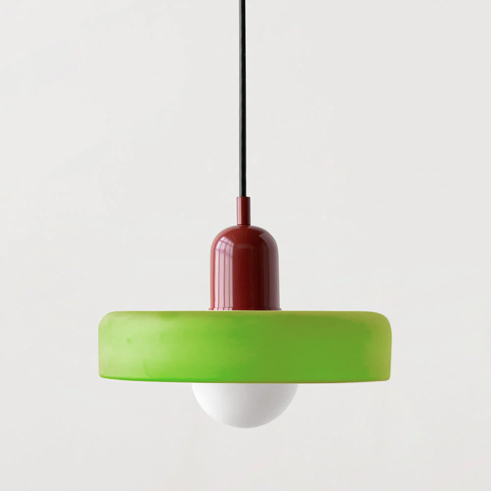 Colored Glass Pendant Lamp with Modern Stained Glass Design