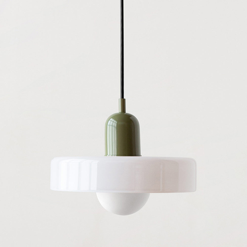 Colored Glass Pendant Lamp with Modern Stained Glass Design