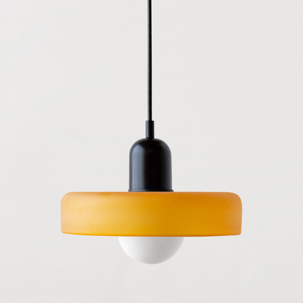 Colored Glass Pendant Lamp with Modern Stained Glass Design