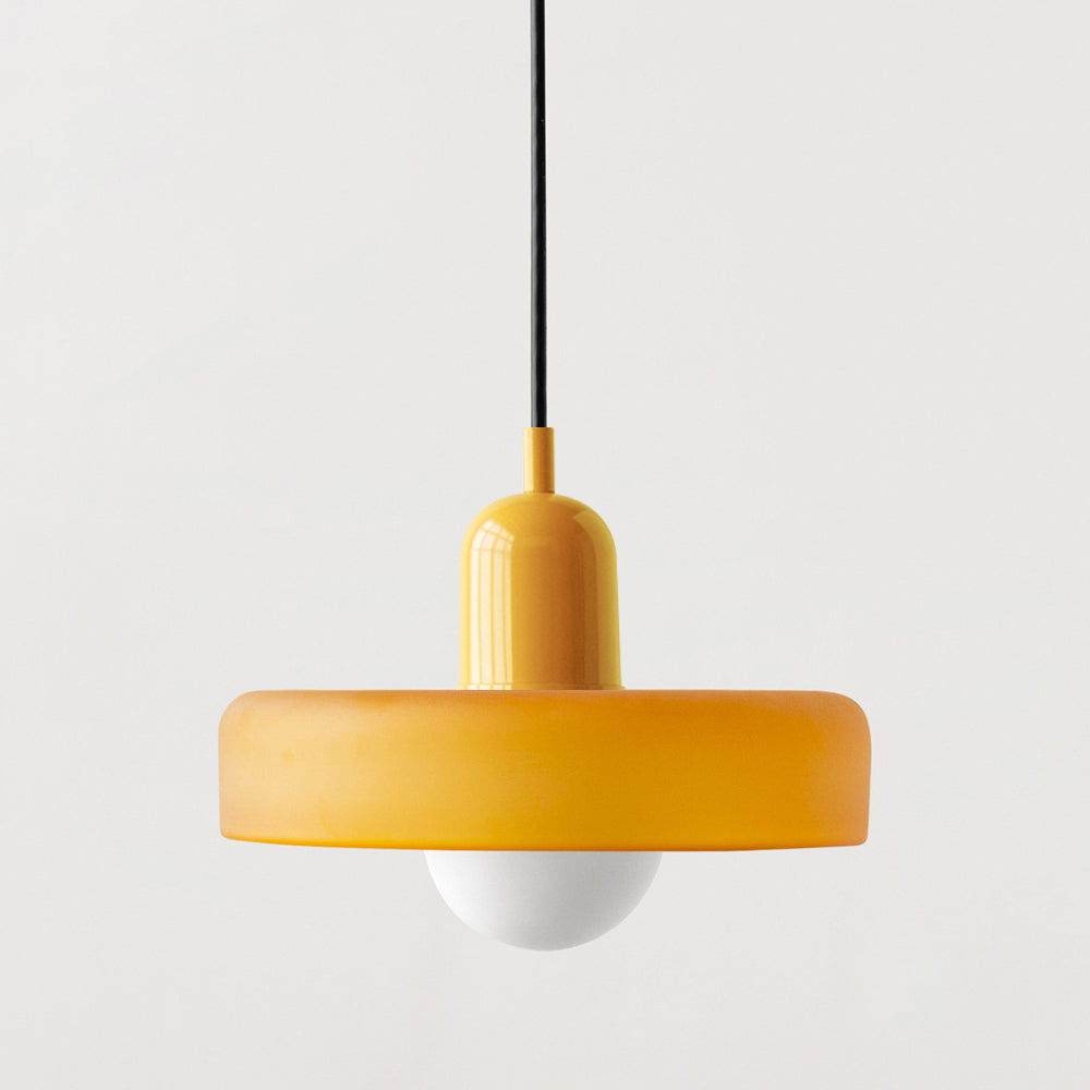 Colored Glass Pendant Lamp with Modern Stained Glass Design