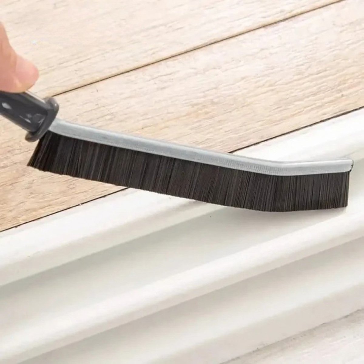 Hard-Bristled Grout Cleaning Brush with Angled Tip
