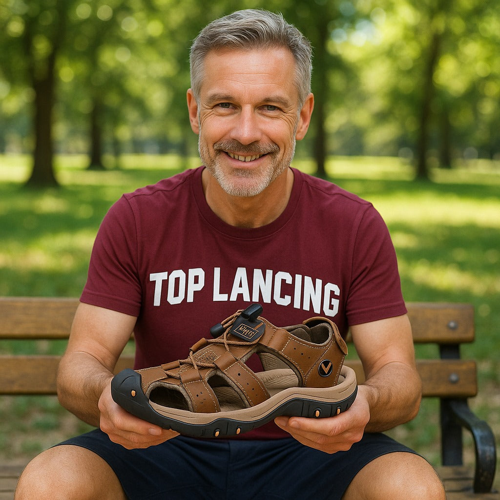 Orthopedic Hiking Sandals with Ergonomic Footbed and Shock Absorption
