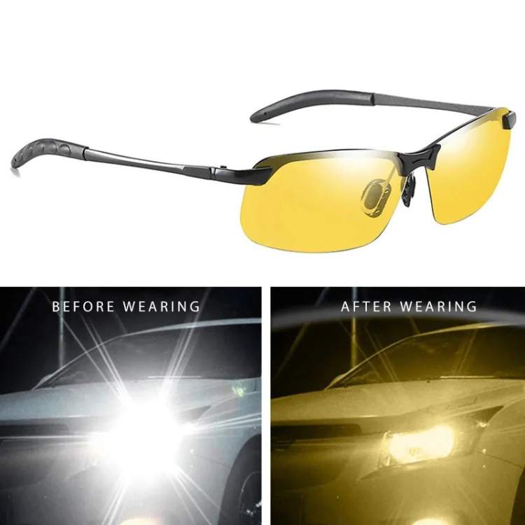 Night Driving Glasses with Yellow Lenses for Glare Reduction and Enhanced Visibility