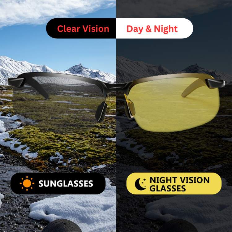 Night Driving Glasses with Yellow Lenses for Glare Reduction and Enhanced Visibility
