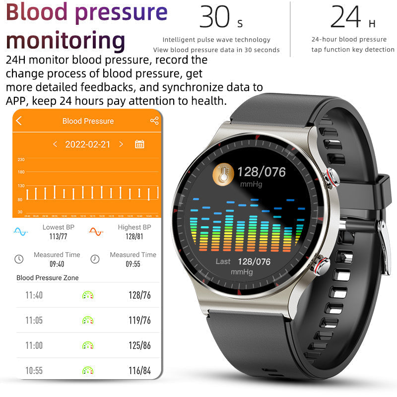 Smart Health Monitoring Smartwatch with Blood Pressure, Heart Rate, and Sleep Tracking