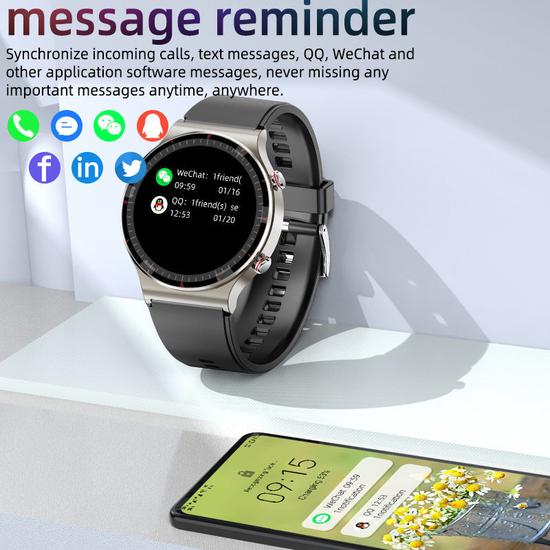 Smart Health Monitoring Smartwatch with Blood Pressure, Heart Rate, and Sleep Tracking