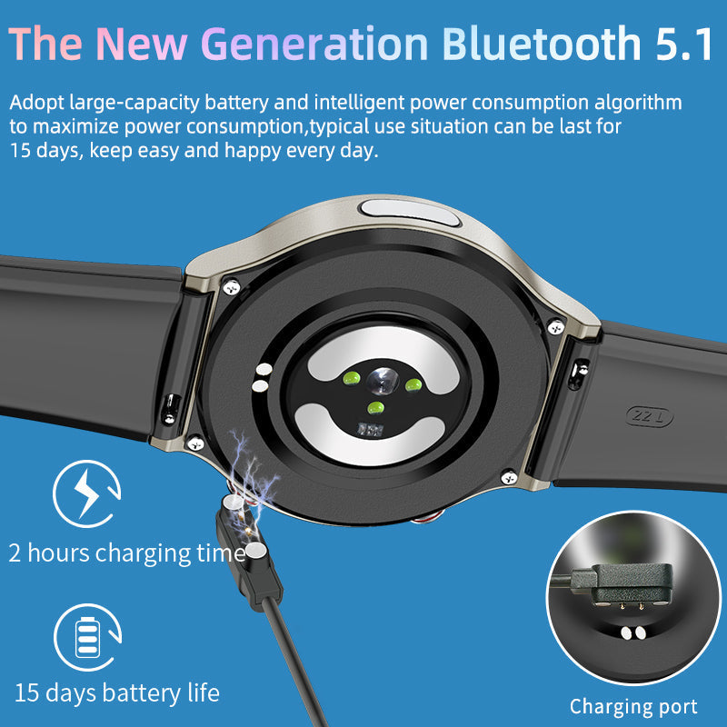 Smart Health Monitoring Smartwatch with Blood Pressure, Heart Rate, and Sleep Tracking
