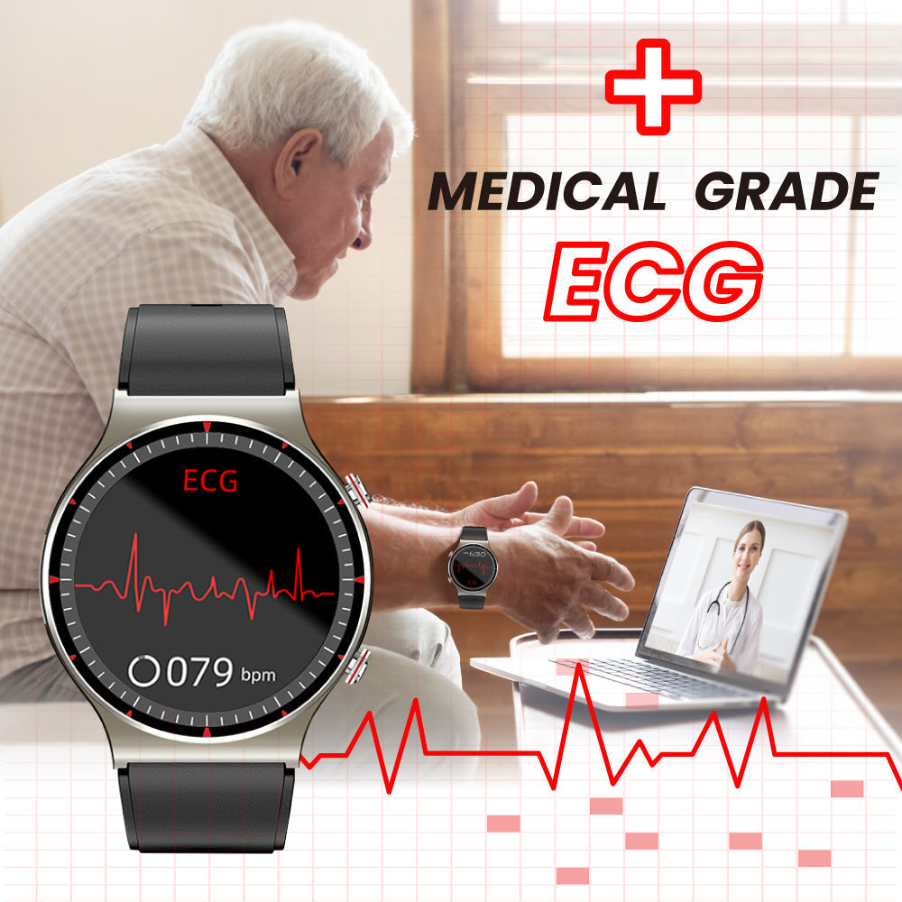 Smart Health Monitoring Smartwatch with Blood Pressure, Heart Rate, and Sleep Tracking