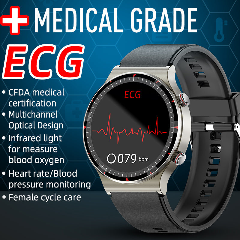 Smart Health Monitoring Smartwatch with Blood Pressure, Heart Rate, and Sleep Tracking