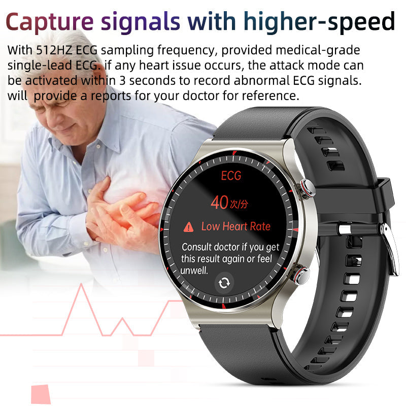 Smart Health Monitoring Smartwatch with Blood Pressure, Heart Rate, and Sleep Tracking