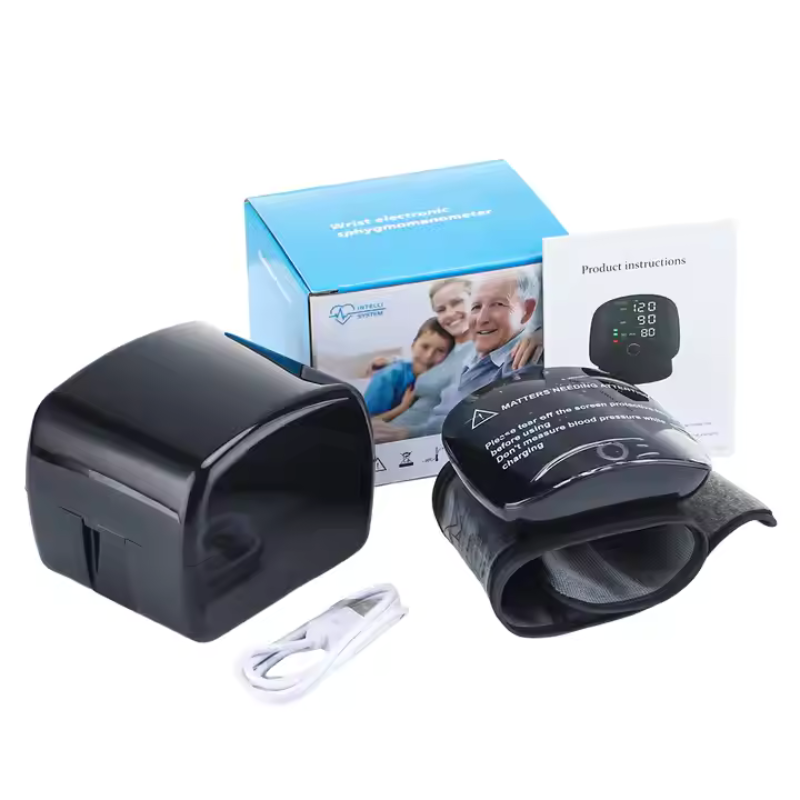 LED Wrist Blood Pressure Monitor with Clear Display and One-Button Operation