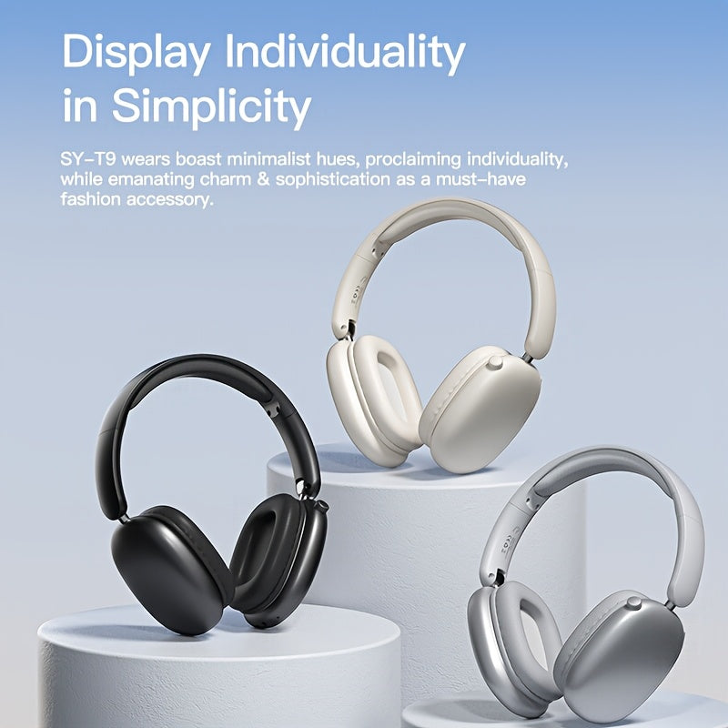 Wireless Over-Ear Headphones with Noise Cancellation and Long Battery Life
