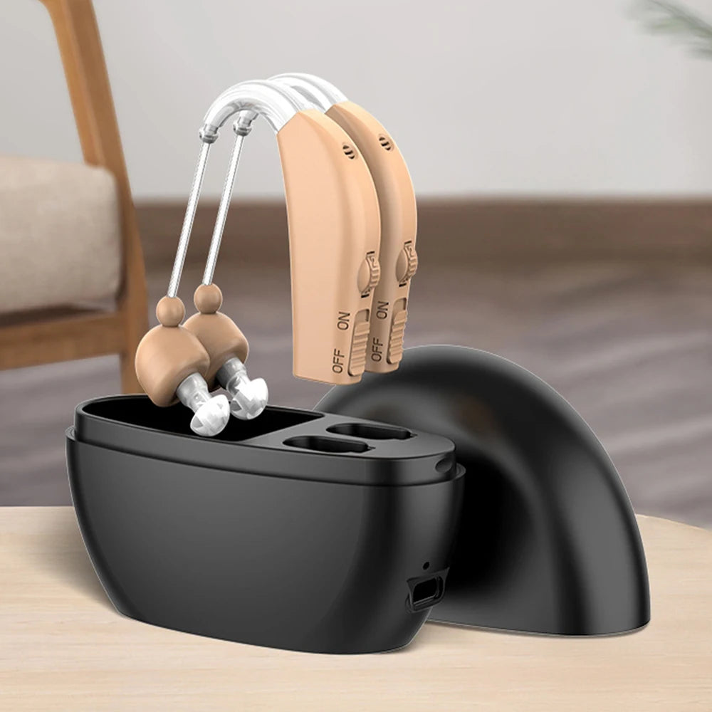 Compact Rechargeable Hearing Aid with Intelligent Noise Reduction