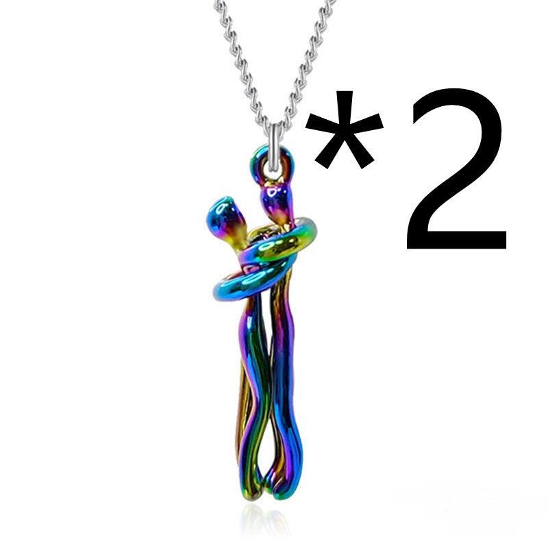 Emotional Hug Pendant Necklace for Couples