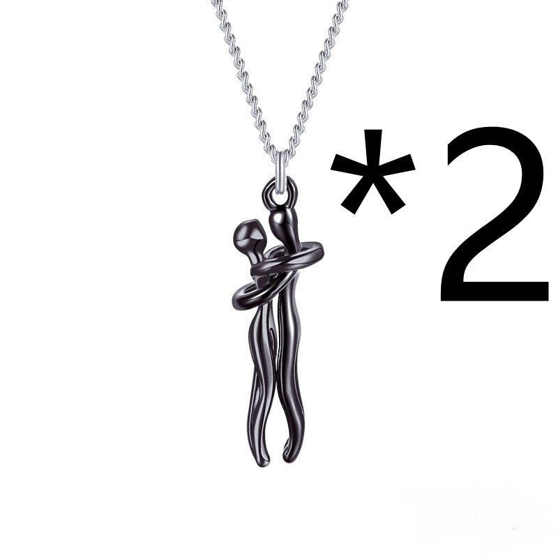 Emotional Hug Pendant Necklace for Couples