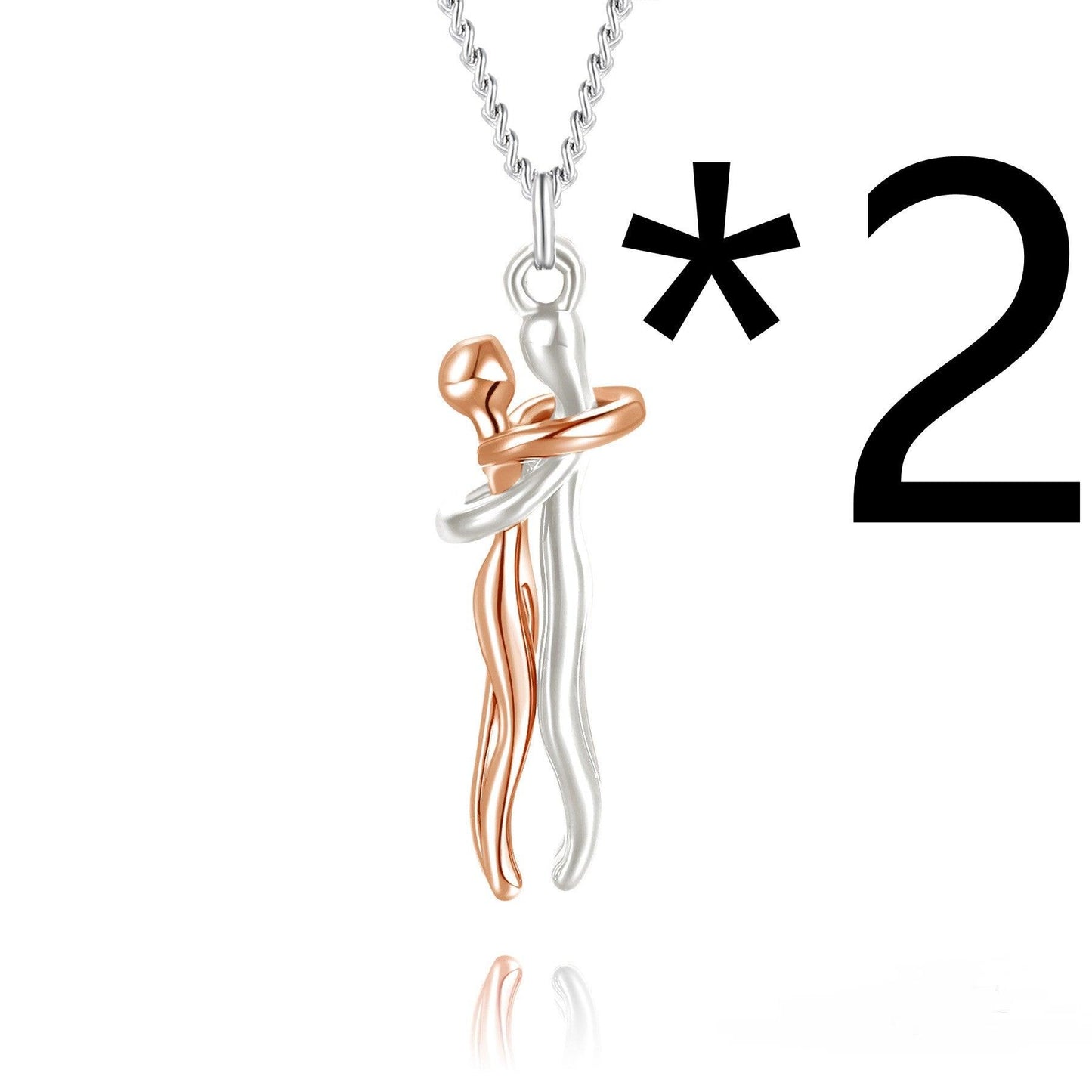 Emotional Hug Pendant Necklace for Couples