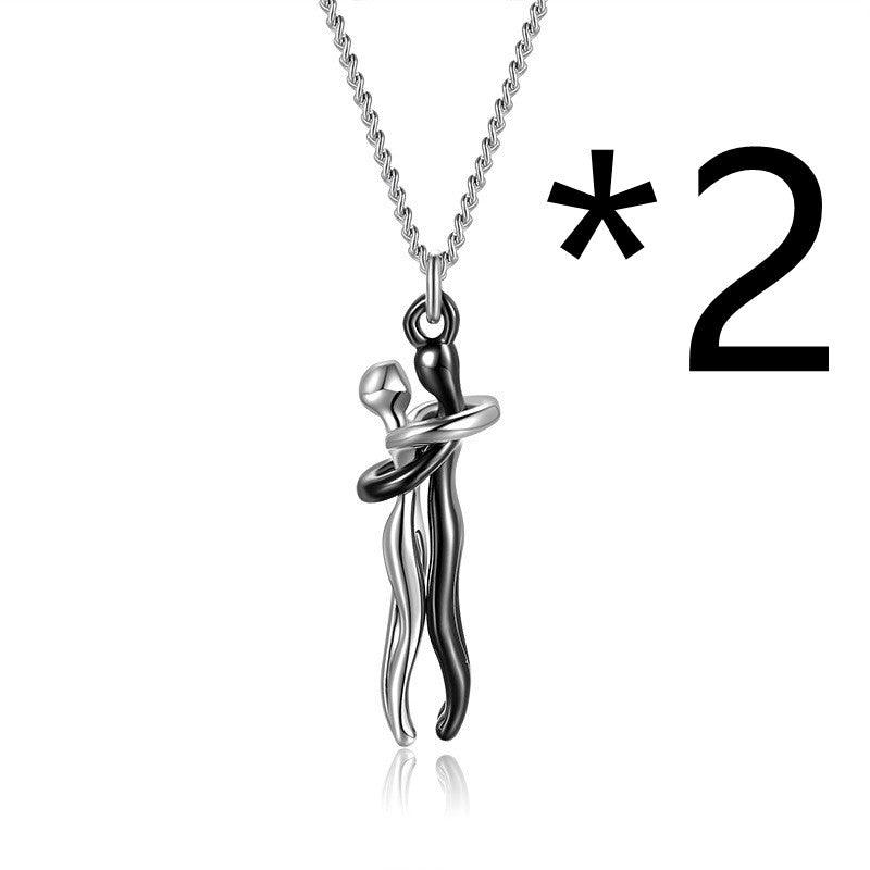 Emotional Hug Pendant Necklace for Couples