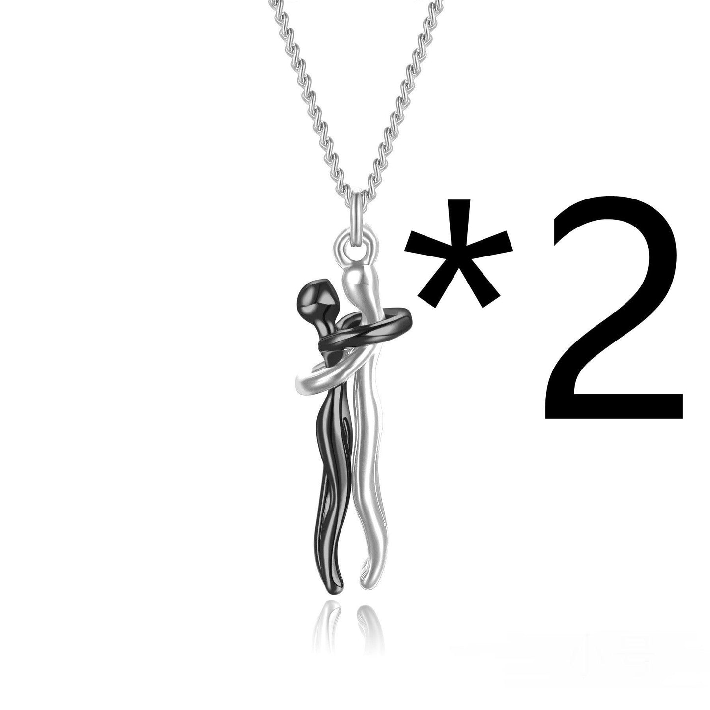 Emotional Hug Pendant Necklace for Couples
