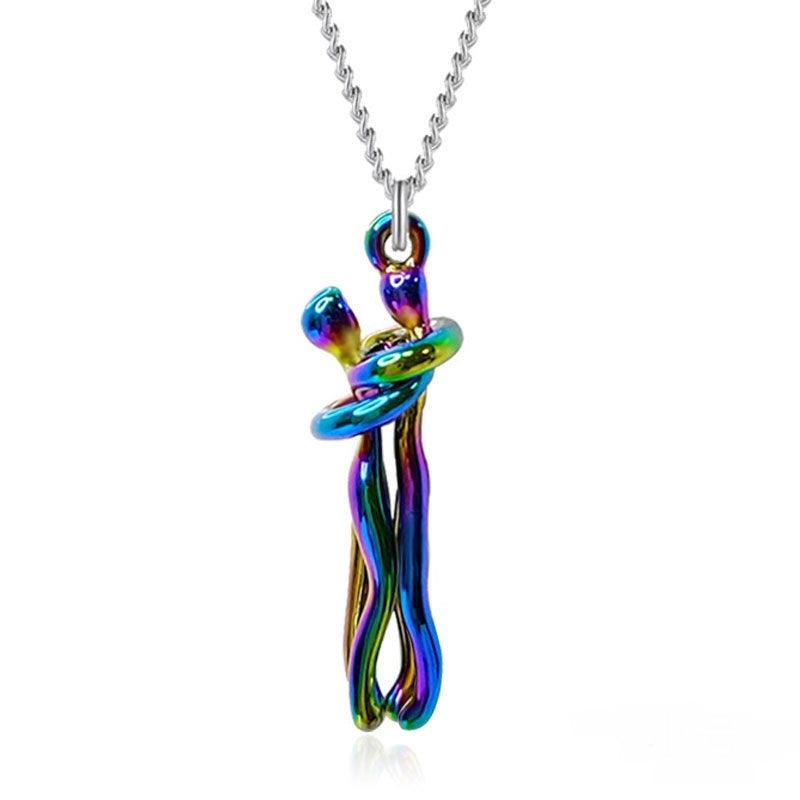 Emotional Hug Pendant Necklace for Couples