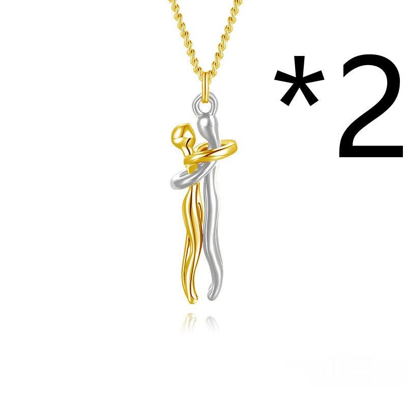 Emotional Hug Pendant Necklace for Couples