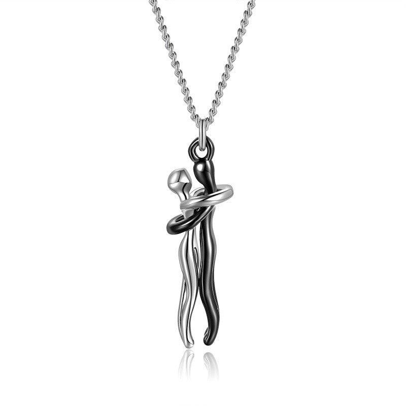 Emotional Hug Pendant Necklace for Couples