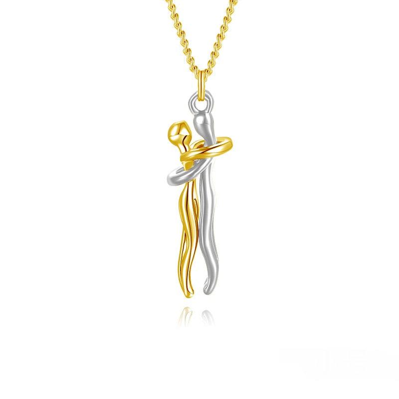 Emotional Hug Pendant Necklace for Couples