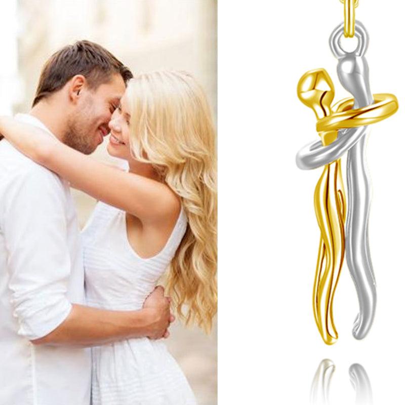 Emotional Hug Pendant Necklace for Couples