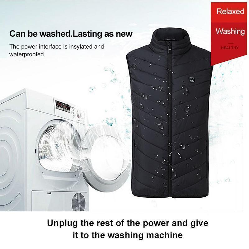 Heated Vest with USB Rechargeable Battery and Overheating Protection