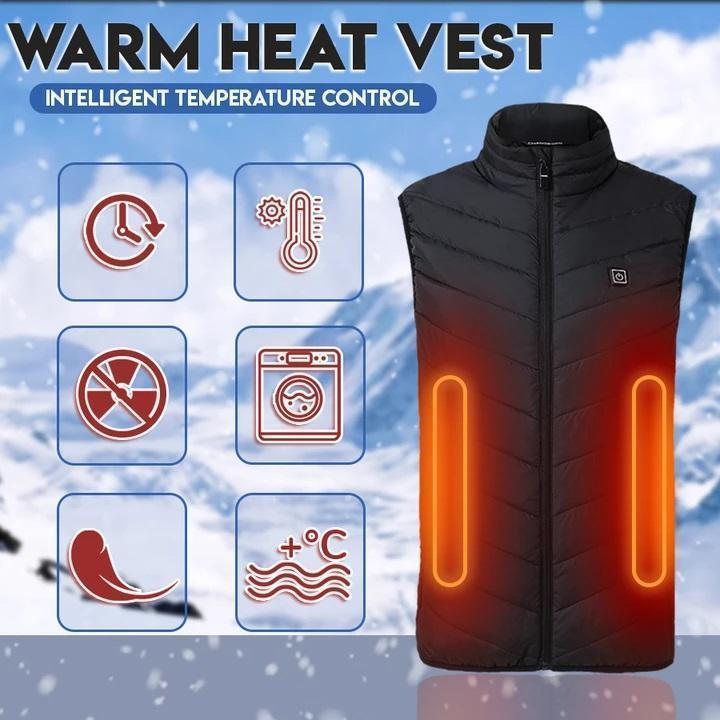 Heated Vest with USB Rechargeable Battery and Overheating Protection
