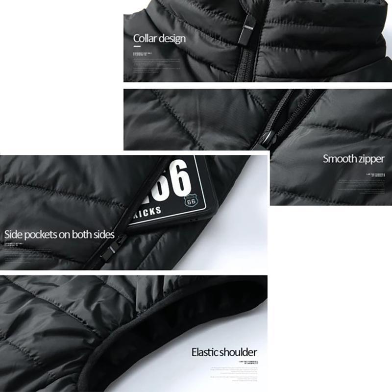 Heated Vest with USB Rechargeable Battery and Overheating Protection