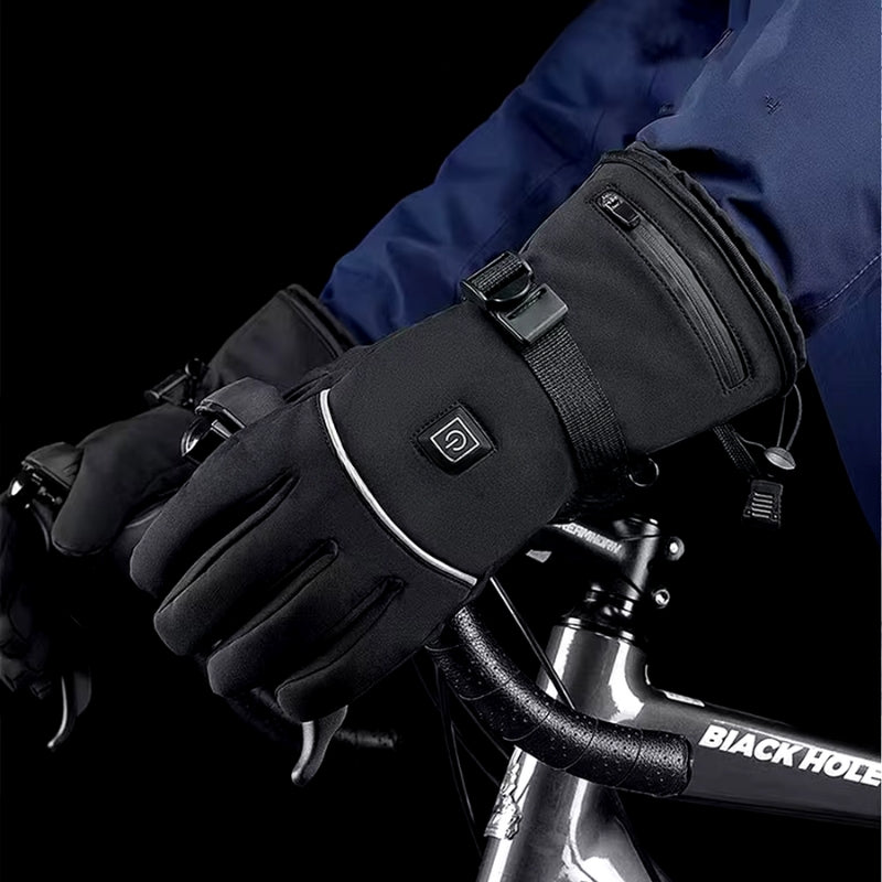 Heated Waterproof Winter Gloves with Touchscreen Functionality