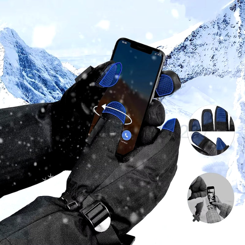Heated Waterproof Winter Gloves with Touchscreen Functionality