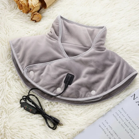 USB Electric Heating Neck and Shoulder Wrap with Vibration Therapy