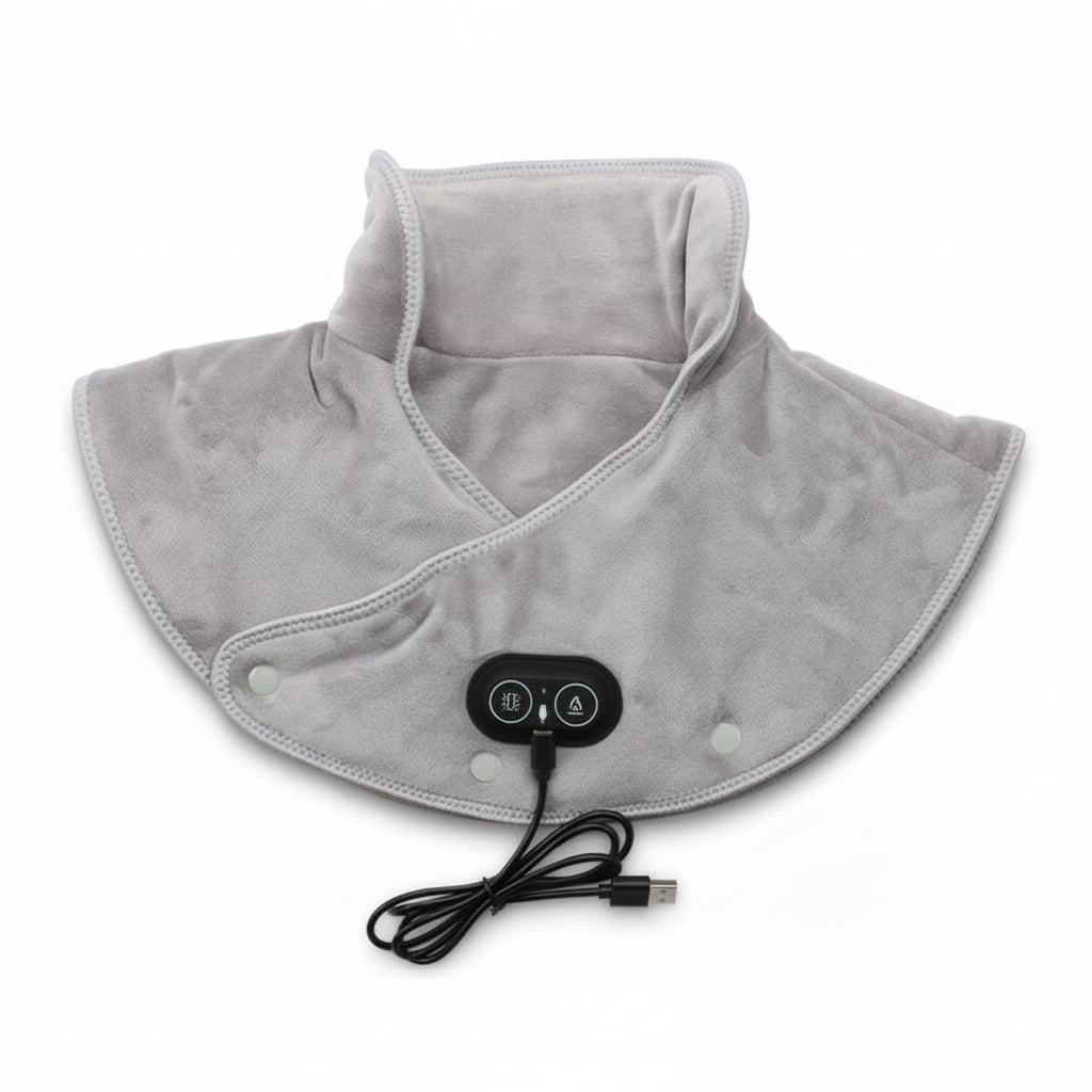 USB Electric Heating Neck and Shoulder Wrap with Vibration Therapy