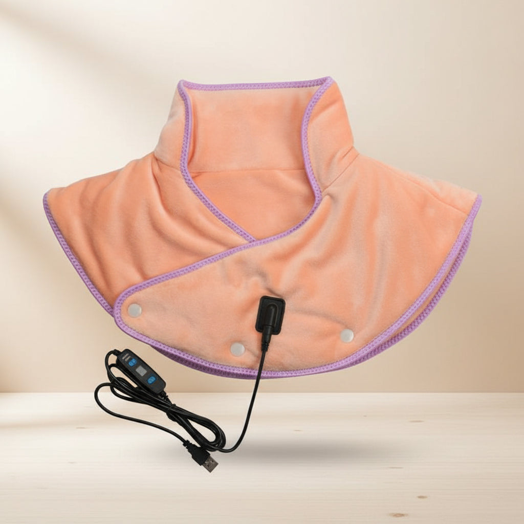 USB Electric Heating Neck and Shoulder Wrap with Vibration Therapy
