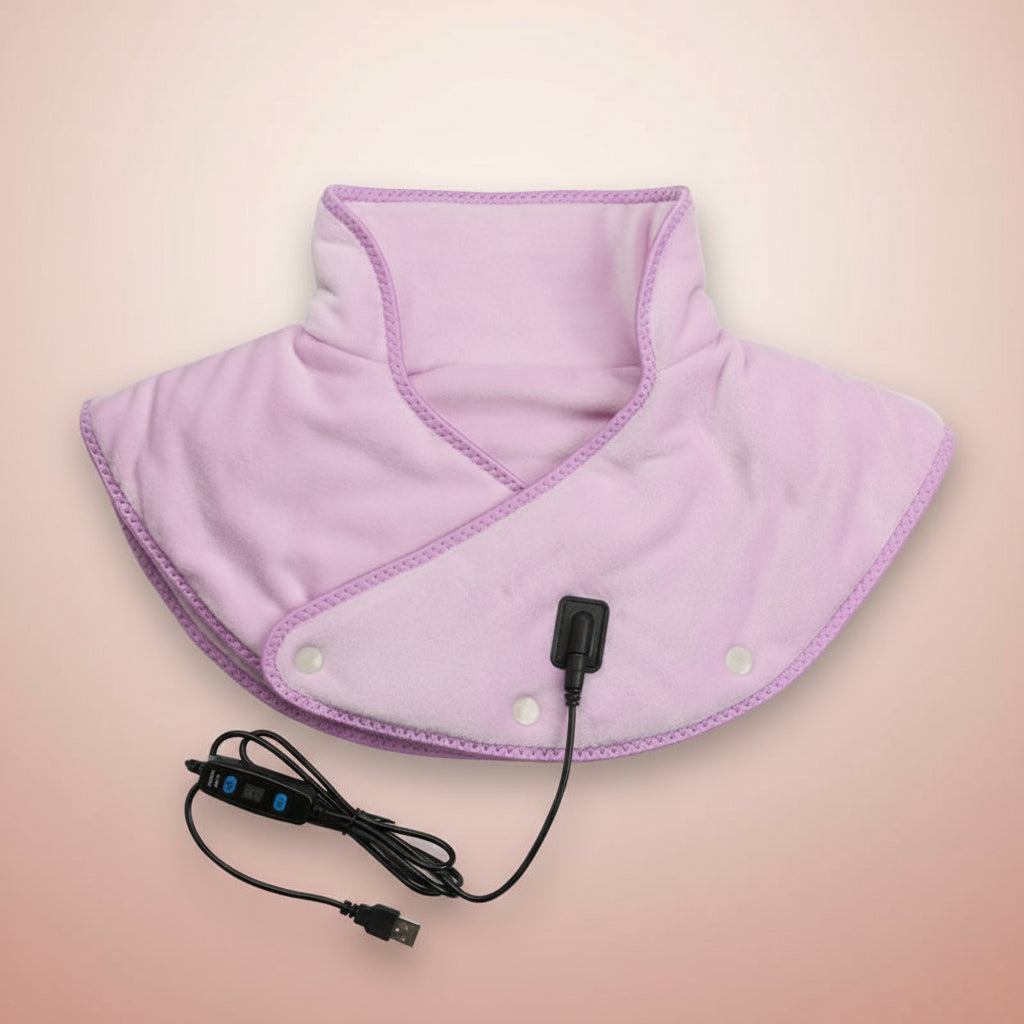 USB Electric Heating Neck and Shoulder Wrap with Vibration Therapy