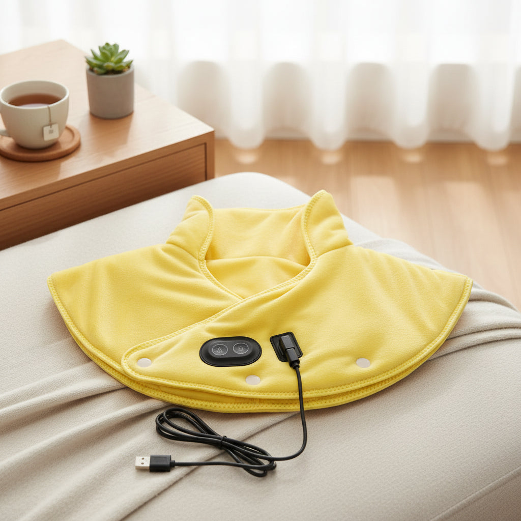 USB Electric Heating Neck and Shoulder Wrap with Vibration Therapy