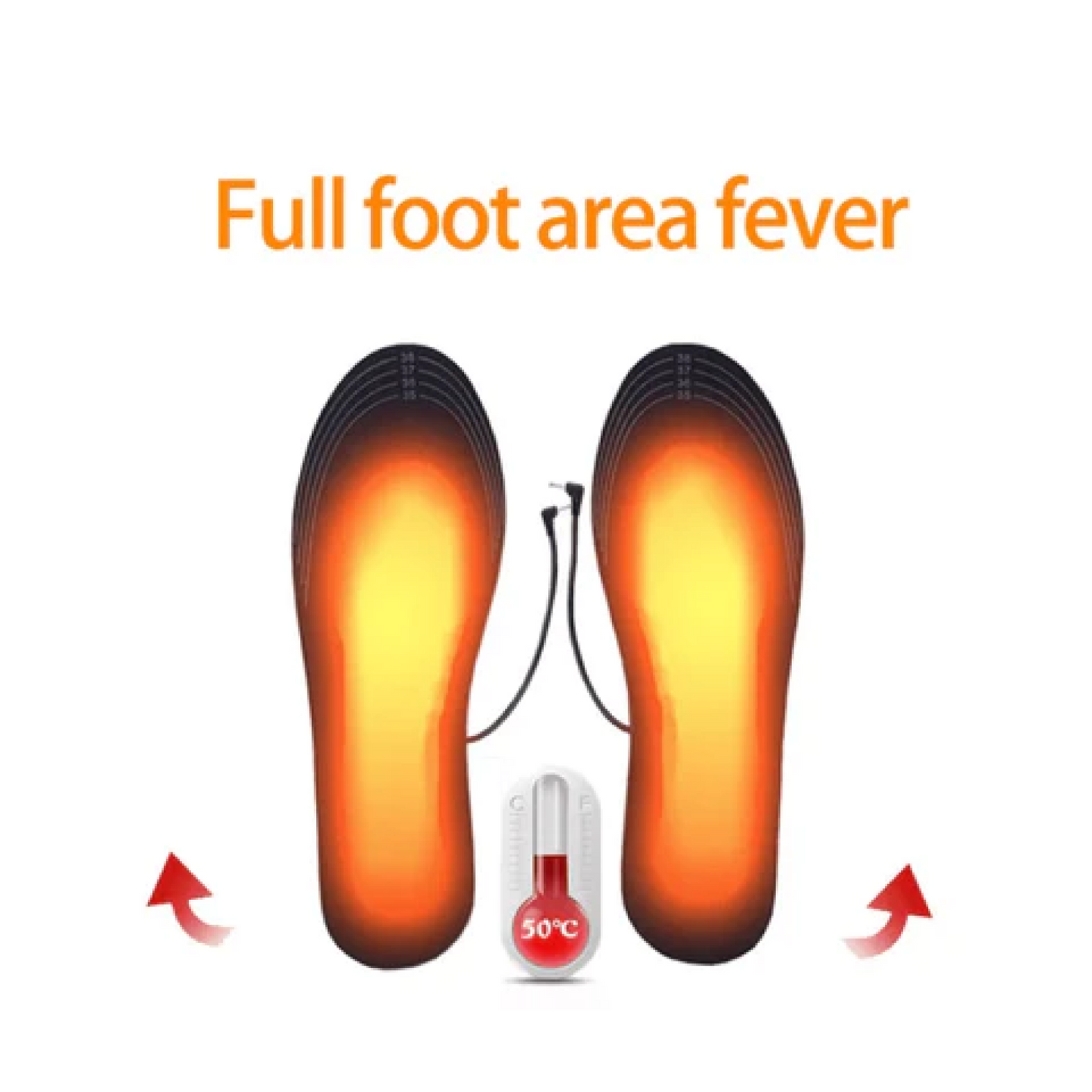 Rechargeable Heated Insoles with Adjustable Temperature Control