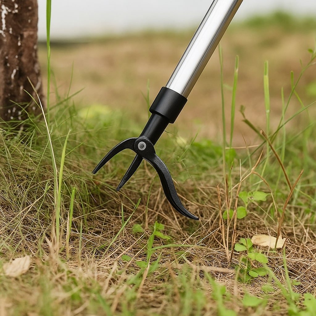 Ergonomic Heavy-Duty Weed Puller with Steel Tip