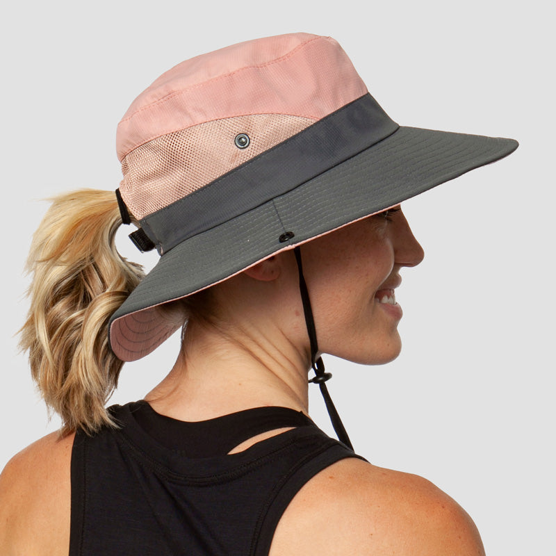 Adjustable UPF50+ Summer Sun Hat with Ponytail Hole