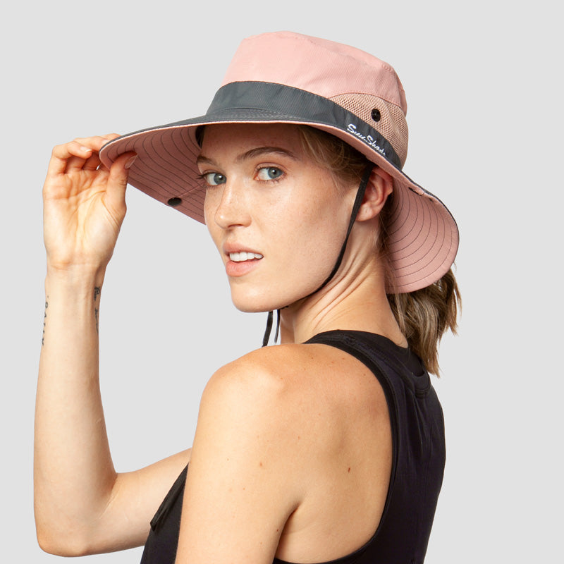 Adjustable UPF50+ Summer Sun Hat with Ponytail Hole